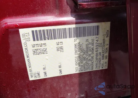 2011 Nissan Altima 2.5 S from USA, damaged, VIN 1N4AL2APXBN489747